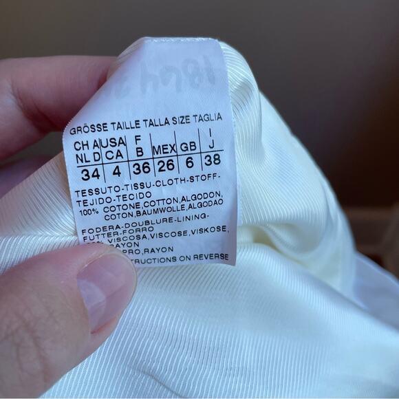 MaxMARA white hidden button blazer SIZE 4 - Picture 3 of 11